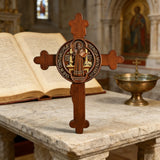 Dual Divine Cross: Christ’s Redemption & St. Benedict’s Protection