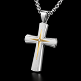 Starburst Cross Necklace – Silver Christian Pendant