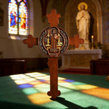 Dual Divine Cross: Christ’s Redemption & St. Benedict’s Protection