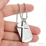 Lord’s Prayer Cross Dog Tag Necklace: Faith That Rides With You