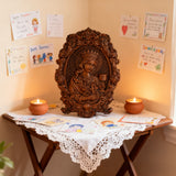 🛡️ Saint Barbara Wood Carving – Handcrafted Devotional Art