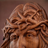 Handcrafted Beechwood Jesus Thorn Crown Wall Hanging — A Sacred Reminder of His Everlasting Love