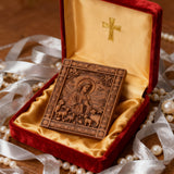 The Good Shepherd Beechwood Icon – Hand-Carved Christian Home Decor | Christ the Shepherd Wall Art