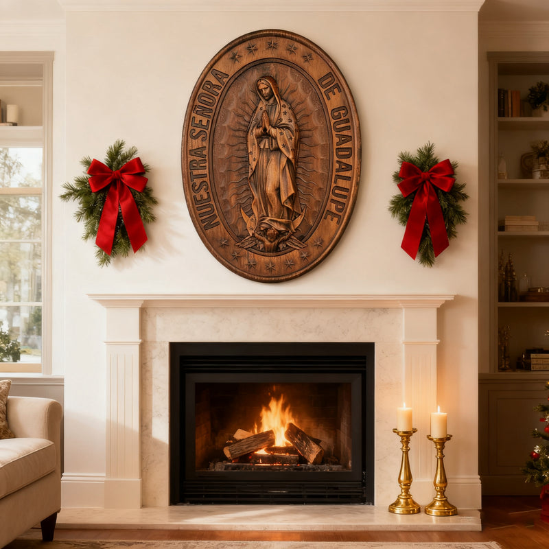 Vintage Colorful Our Lady of Guadalupe Wood Carving 🎨🪵 - Patron Saint of the Americas & Unborn Children 🙏🛡️