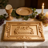 Limited: Southern European boxwood Jesus Last Supper - Religious Vatican Christian Wall Art Sculpture