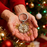 "Divine Blessing" Silver Dove & Cross Keychain – A Symbol of Faith, Peace, and God's Grace