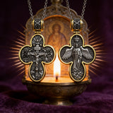 Handcrafted Double-Sided Redemption: Archangel Michael Guardian Cross Pendant