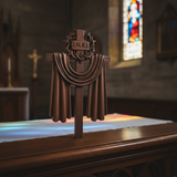 A Holy Testimony: Handcrafted Beechwood Crown of Thorns and Resurrection Shawl Cross