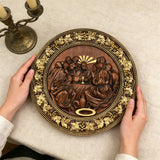 The Last Supper Round Wooden Sculpture