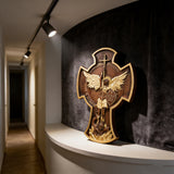 Archangel Michael Solid wood carving gift - Hand carved from a whole piece of wood