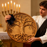 Tree of Life Wood Wall Art Decor Best Christmas Gift - With Free Stand