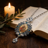 Vintage Our Lady & Child Icon Necklace