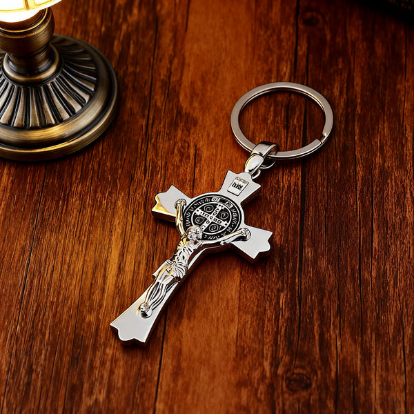 Saint Benedict Cross Keychain – Your Daily Shield of Faith and Protection