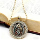 Saint Michael Defender Glass Keychain & Necklace: Carry His Protection With You