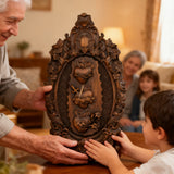 Three Sacred Hearts of the Holy Family | Solid Wood Carving Gift