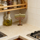 Jewish 9-Candle Menorah with Heart Details: Light, Heritage, and Warmth