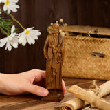 St. Peter Boxwood Sculpture  Hand-Carved Apostle Figure | Your Spiritual Companion in Faith & Restoration