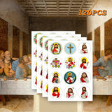 500PCS Original Bible-Inspired Motivational Stickers Roll: Cross-Border Decorative Adhesive Seals for Journals & Crafts