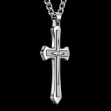 Modern Two-Tone Cross Necklace – A Bold Daily Reminder of Faith