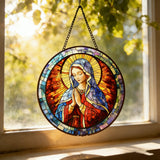 Our Lady Stained Glass Suncatcher: A Radiant Tribute to Mary
