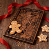 Natural Ash Wood Magician Carved Art: Whimsy Woven in Warm Wood