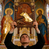 Jesus in Gethsemane Hand-Carved Wood Wall Art: The Weight of His Humble Sorrow
