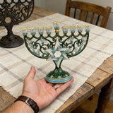 Hanukkah Hand-Painted Menorah: Illuminate the Jewish People's Covenant of Light with Artisan Brushstrokes