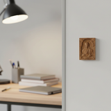 Sacred Heart of Jesus Hand-Carved Wood Magnet - 4 Premium Wood Tones for Home, Car & Office