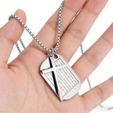 Lord’s Prayer Cross Dog Tag Necklace: Faith That Rides With You