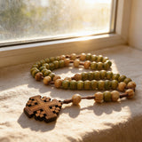 Natural Wood Rosary: A Sacred Token Woven From Faith & Creation