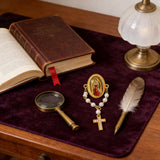 Our Lady of Guadalupe 11-Pearl Brooch with Crystal Cross Pendant