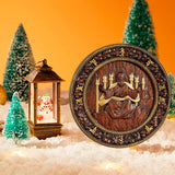 Universal God Round Wooden Carving Wall Decoration