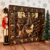 Nativity Scene Wooden Plaque – A Handcrafted Reminder of Christ's Birth 🕊️