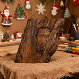 Hand-Carved Owl Tree Wood Art: A Christian Symbol of Wisdom & Divine Awareness