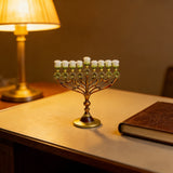Jewish 9-Candle Menorah with Heart Details: Light, Heritage, and Warmth