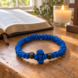 Adjustable Orthodox Prayer Rope Bracelet – Hand-Knotted Christian Prayer Cord with Wooden Beads