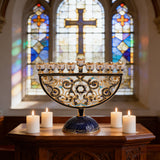 Hand-Painted Enamel Menorah (9-Branch Candelabra)