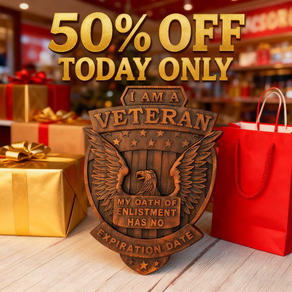 50% Off Today!'I'm a Veteran' Wooden Wall Decor - Best Veteran's Day Gifts