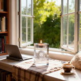 Jesus Crystal Engraved Candle Holder: Light & Faith in One