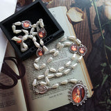 Our Lady of the Pearls Rosary Beads, Icon Pendant, Devotional Prayer Amulet, Faithful Faith Jewelry - BGCOPPER