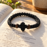 Adjustable Orthodox Prayer Rope Bracelet – Hand-Knotted Christian Prayer Cord with Wooden Beads