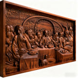 Bgcopper Last Supper Religious Carving Icons Gifts Wood Carving Religious Wood Wall Art