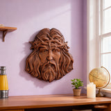 Handcrafted Beechwood Jesus Thorn Crown Wall Hanging — A Sacred Reminder of His Everlasting Love