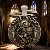 Saint Michael Defender Glass Keychain: Carry His Protection in Your Pocket