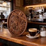 Jesus Crown of Thorns Jesus Inlaid Sacred Heart Crucifix Wooden Sculpture