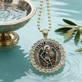 Saint Michael Defender Glass Keychain & Necklace: Carry His Protection With You