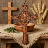 Dual Divine Cross: Christ’s Redemption & St. Benedict’s Protection