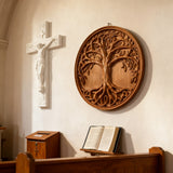 Tree of Life Wood Wall Art Decor Best Christmas Gift - With Free Stand