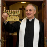 Golden Jerusalem 9-Branch Menorah: Light That Ties to the Holy City