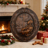 The Prayer in Gethsemane Solid Wood Carving: Find Steady Strength in His Sorrow